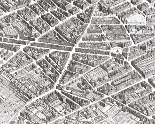 Turgot Map of Paris 1735-1739 restored