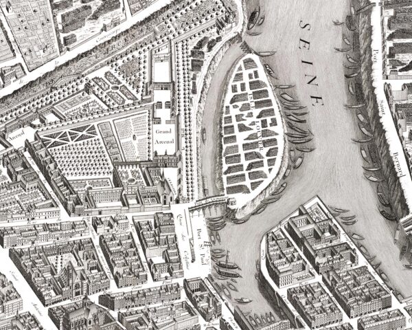 Turgot Map of Paris 1735-1739 restored