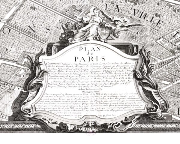 Turgot Map of Paris 1735-1739 restored